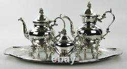 Gorgeous Vintage Silverplate Birmingham Tea Set 4 Pieces