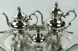 Gorgeous Vintage Silverplate Birmingham Tea Set 4 Pieces