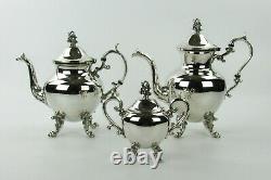 Gorgeous Vintage Silverplate Birmingham Tea Set 4 Pieces