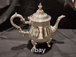 Gorham Baronial Silverplate Hollowware Heritage YH338-YH341 Tea Set 5 Piece Exc