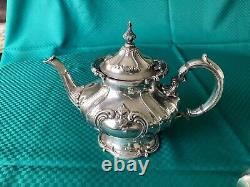 Gorham Chantilly 6 Piece Silverplate Tea Set