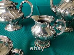 Gorham Chantilly 6 Piece Silverplate Tea Set