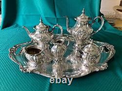 Gorham Chantilly 6 Piece Silverplate Tea Set