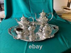 Gorham Chantilly 6 Piece Silverplate Tea Set