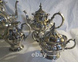 Gorham Chantilly 6 Piece Silverplate Tea Set