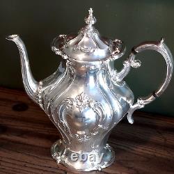 Gorham Chantilly Silverplate Hollowware Tea Pot Coffee Pot Creamer and Sugar