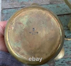 Gorham Company Brass / Brass Alloy Tea Kettle & Adjustable Brass Base V91