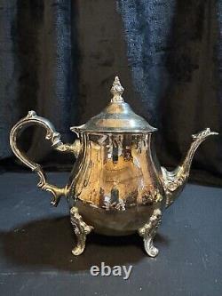 Gorham HERITAGE 5 Piece Silverplate Over Brass Coffee / Tea Set With Tray