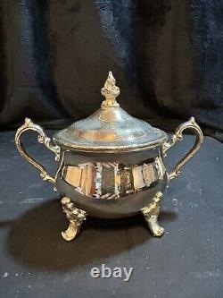 Gorham HERITAGE 5 Piece Silverplate Over Brass Coffee / Tea Set With Tray