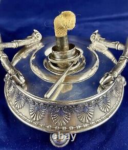 Gorham Neoclassical Silverplate Tea Kettle Date Mark 1884 Spirit Burner