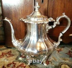 Gorham Silverplate 4 Piece Coffee Tea Set Excellent Vintage Condition Rose