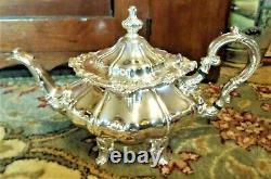 Gorham Silverplate 4 Piece Coffee Tea Set Excellent Vintage Condition Rose