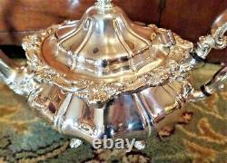 Gorham Silverplate 4 Piece Coffee Tea Set Excellent Vintage Condition Rose