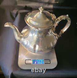 Gorham Sterling Silver Tea Pots. 925 Pitcher Vintage Set+Towle Coffee Tray Plate