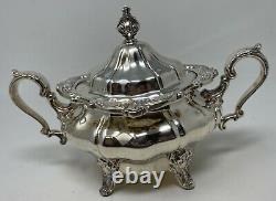 Gorham Strasbourg Rococo Ornate Applied Scalloped Legged 4-piece Tea Coffee Set