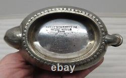 Great Northern Railroad Silver Plate Tea Pot 1847 Rogers Bros Silver 1/2 Pint
