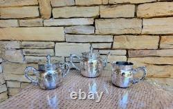 HEIRLOOM c. 1869 CHICAGO SILVER PLATE 3-pc TEA SET