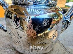 HEIRLOOM c. 1869 CHICAGO SILVER PLATE 3-pc TEA SET