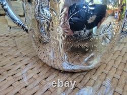 HEIRLOOM c. 1869 CHICAGO SILVER PLATE 3-pc TEA SET