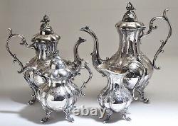 Hand Chased Reed & Barton Winthrop #1795C Silverplate 4 Piece Tea set NICE