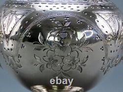 Handsome c1870 4pc American Silver Plate Tea Set Hand Engraved