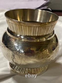 Homan SilverPlate 6pc Antique Quadruple Tea Set Intricate Floral Etch Excellent