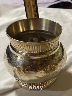 Homan SilverPlate 6pc Antique Quadruple Tea Set Intricate Floral Etch Excellent