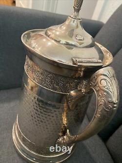 Huge Ornate Southington victorian silver plate coffe or tea pot 14 Tall 7 Diam