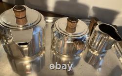 Icon! 1933 Luc Lanel Christofle Art Deco Silver Plate Tea /coffee Milk Sugar Set