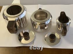 Icon! 1933 Luc Lanel Christofle Art Deco Silver Plate Tea /coffee Milk Sugar Set
