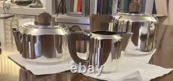 Icon! 1933 Luc Lanel Christofle Art Deco Silver Plate Tea /coffee Milk Sugar Set