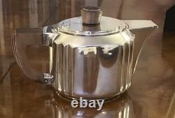 Icon! 1933 Luc Lanel Christofle Art Deco Silver Plate Tea /coffee Milk Sugar Set