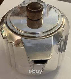 Icon! 1933 Luc Lanel Christofle Art Deco Silver Plate Tea /coffee Milk Sugar Set