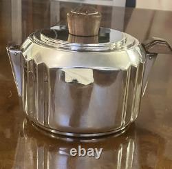 Icon! 1933 Luc Lanel Christofle Art Deco Silver Plate Tea /coffee Milk Sugar Set