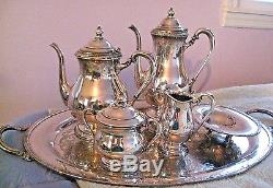 International Silver Camille Coffee Tea Sugar Creamer Bon Bon Bowl Waiter Tray
