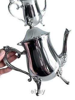 International Silver Co. 5-Piece Silver Plate Coffee and Tea Set with Spoon