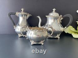 International Silver Co Meridian Silver Plate Tea Service 3 Pieces Set