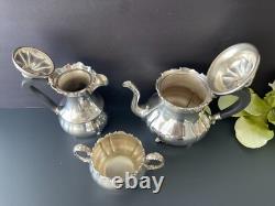 International Silver Co Meridian Silver Plate Tea Service 3 Pieces Set