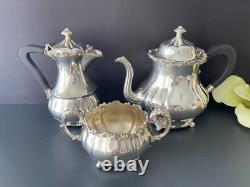 International Silver Co Meridian Silver Plate Tea Service 3 Pieces Set