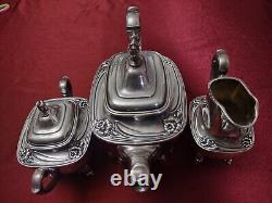 International Silver Company Silver Plate Daffodil 4 Piece Tea Set