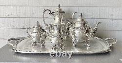 International Silver, Rogers Bros Heritage 5-Piece Silverplate Tea Service Set