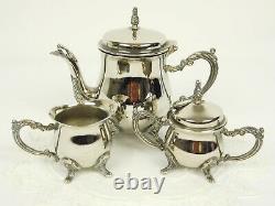 International Silver Silver Plate Small Creamer Sugar Tea Pot Footed Ornate