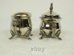 International Silver Silver Plate Small Creamer Sugar Tea Pot Footed Ornate