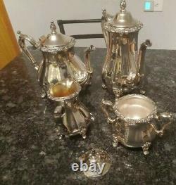 Internationl Silver Countess Silverplate Coffee Tea sugar & cream 4 pieces