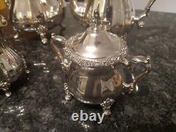 Internationl Silver Countess Silverplate Coffee Tea sugar & cream 4 pieces