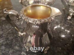 Internationl Silver Countess Silverplate Coffee Tea sugar & cream 4 pieces