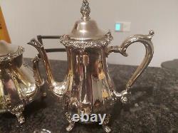 Internationl Silver Countess Silverplate Coffee Tea sugar & cream 4 pieces