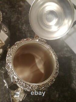 Internationl Silver Countess Silverplate Coffee Tea sugar & cream 4 pieces