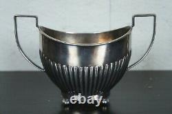 Israel Freeman & Son Art Deco Sheffield England Silver Plate 9 Pc Tea Coffee Set