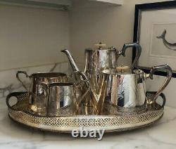 J H Potter Edwardian Silver Plate Tea & Coffee Set